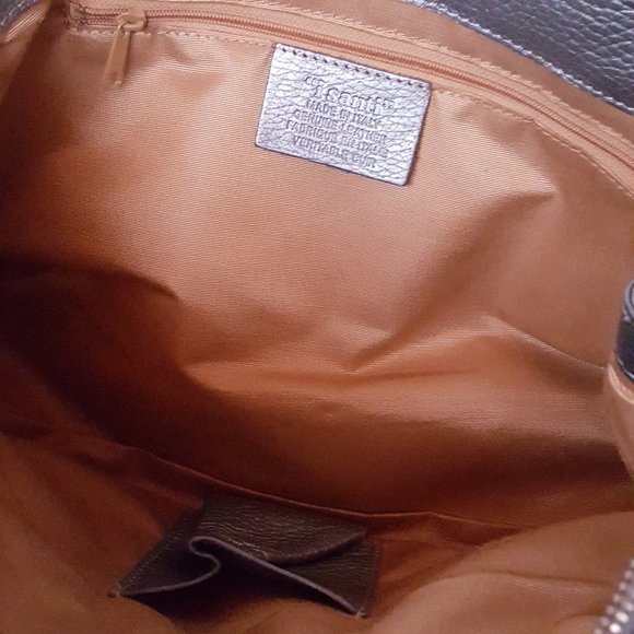 Pebble Metallic Italian Leather 2 Strap Purse Shoulder Bag - Picture 4 of 14